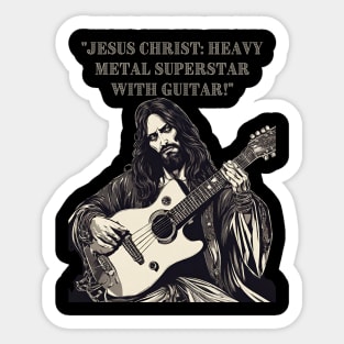 JESUS MEME - Jesus Christ Heavy Metal Guitar Art Sticker